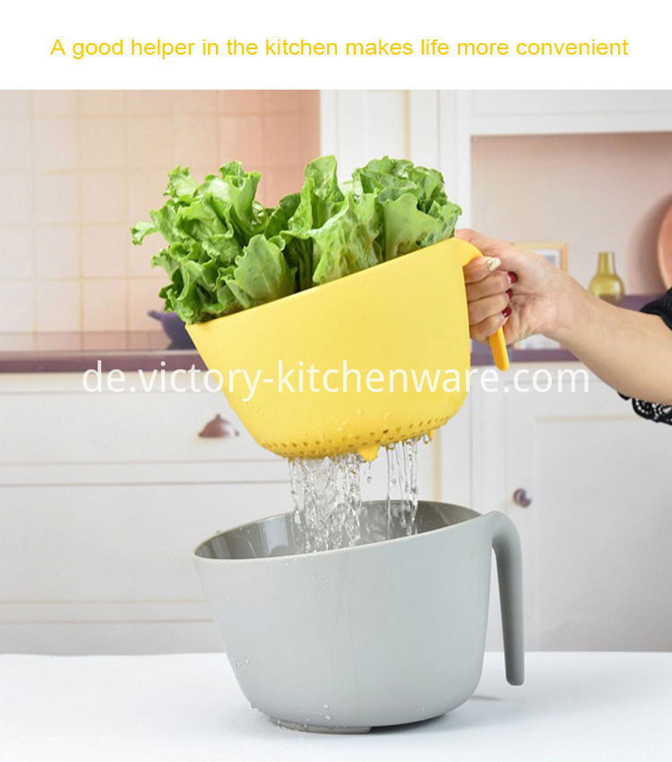 Doppelschicht-Gemüse-Obst-Wasch-Abtropfkorb Double Layer vegetable Fruit washing draining basket